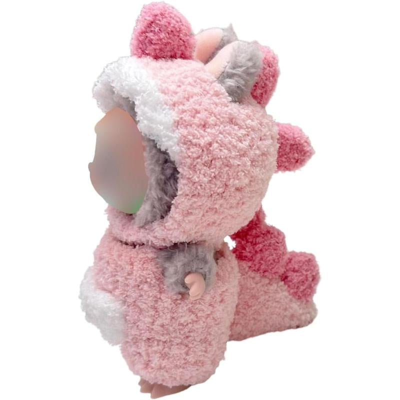 Clothes for Labubu, Outfit for Labubus, Dinosaur Clothes for Labubu Doll, Personality Adorable Dolls Clothes Accessories (NO Doll) (Pink)